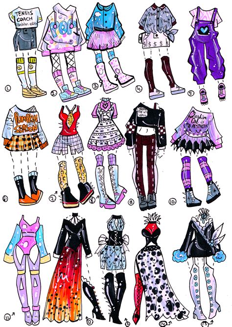 Closed Pack Outfits By Guppie Vibes On Deviantart Desenhando