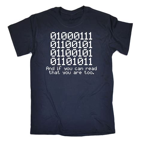 0100 Binary T Shirt Code Geek Nerd Tech Computing Slogan Present Funny T 123t Ebay