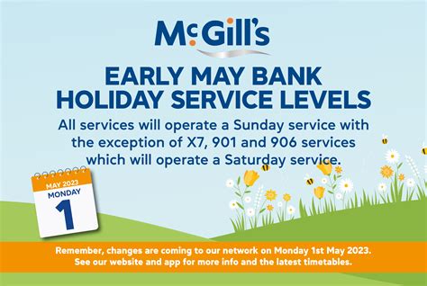 Early May Bank Holiday Service Levels Mcgills Buses