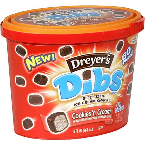 Edys Dibs Bite Sized Ice Cream Snacks Cookies N Cream Other
