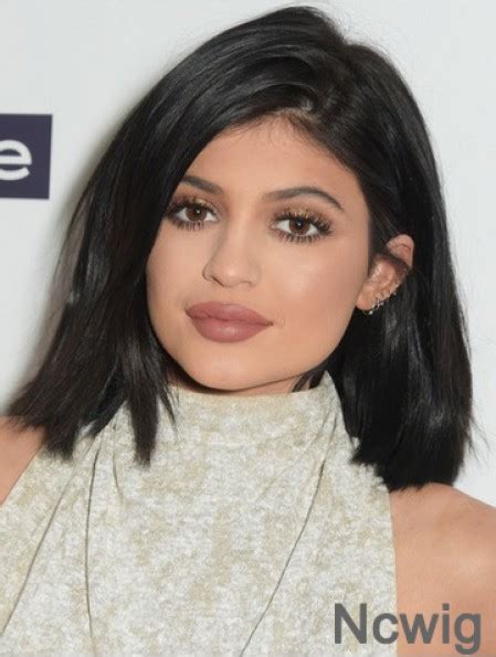 Ideal 12 Shoulder Length Straight Bobs Full Lace Kylie Jenner Wigs