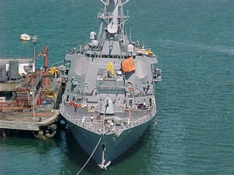 The Us Navy Guided Missile Destroyer Uss Cole Ddg 67 Remains Moored