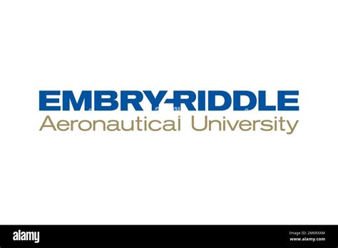 Embry Riddle Aeronautical University Logo White Background Stock