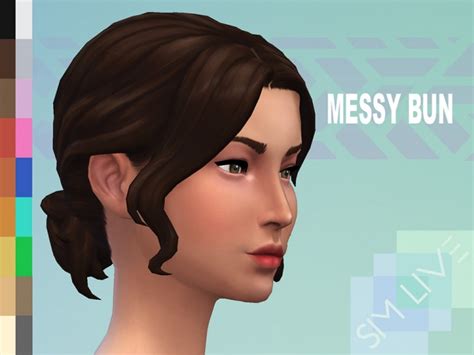 Messy Bun Teen Elder By Kikisimlive At Tsr Sims 4 Updates