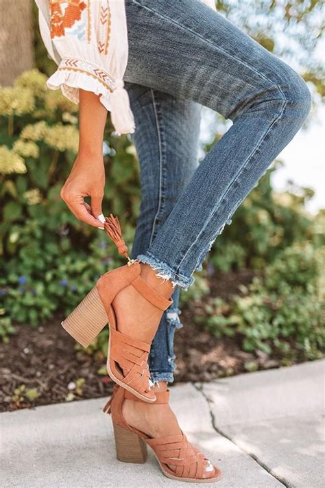 The Sienna Heel In Cinnamon Impressions Online Boutique Heels Women