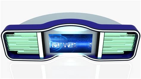 Virtual Tv Studio News Desk 5 Datavideo Virtual Set Royalty Free 4k