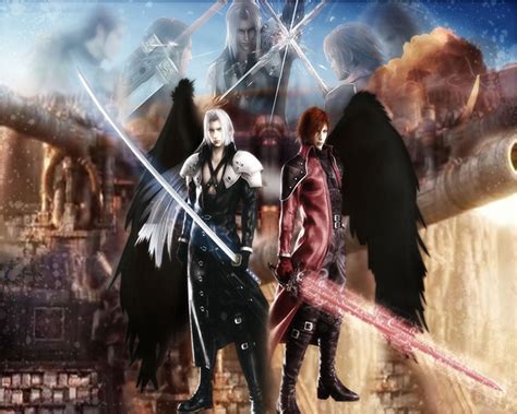 Sephiroth And Genesis Crisis Core Final Fantasy Vii Wallpaper