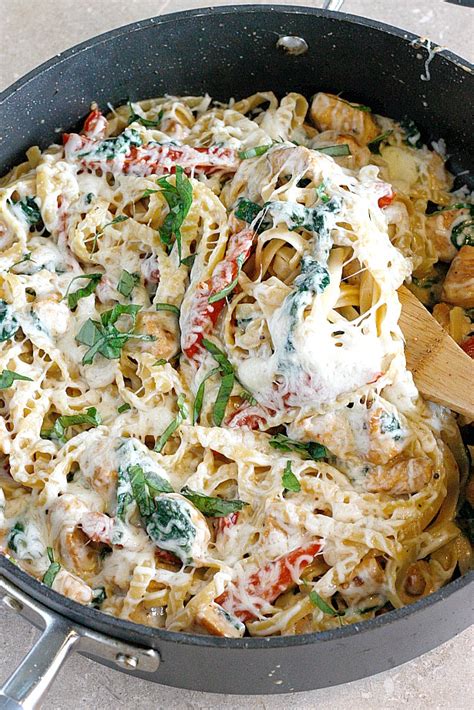 The secret is in the marinade with lots of great mediterranean spices. Cheesy Chicken Fettucine (in a greek yogurt sauce ...