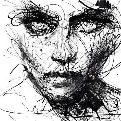 7 Black And White Art Prints To Add To Your Home Scribble Art Drip Painting Agnes Cecile