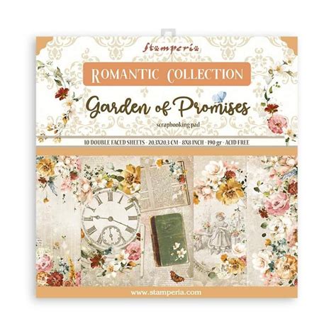 Graftoncrafts 8 X 8 Paper Pads And Packs Stamperia Garden Of