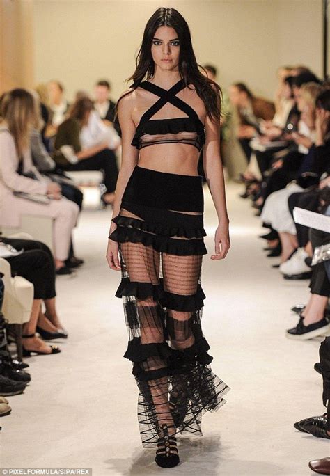 Kendall Jenner On The Catwalk At The Sonia Rykiel Show During Paris