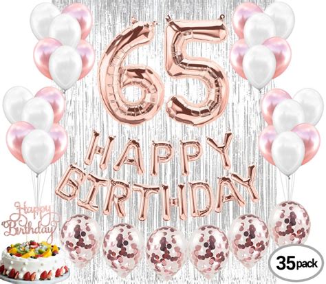 65th Birthday Party Decorations Kit Happy Brithday Banner 65 Etsy