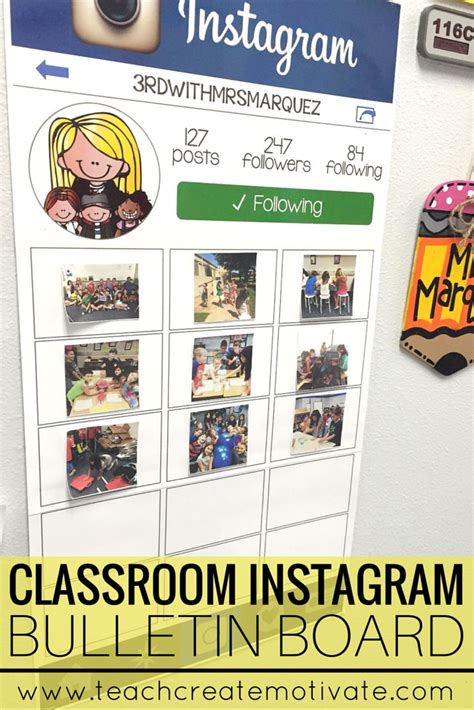 Classroom Instagram Bulletin Board Photos Bulletin Boards And