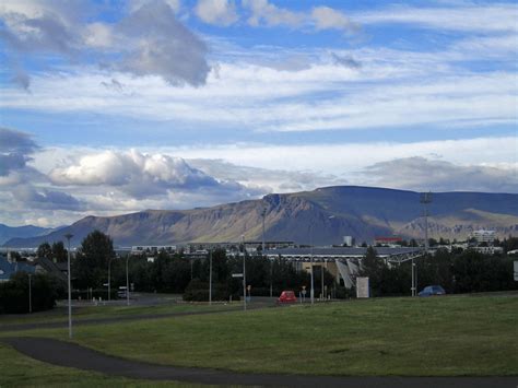 Mount Esja And Clouds Near Stadium Afternoon Reykjavík Flickr