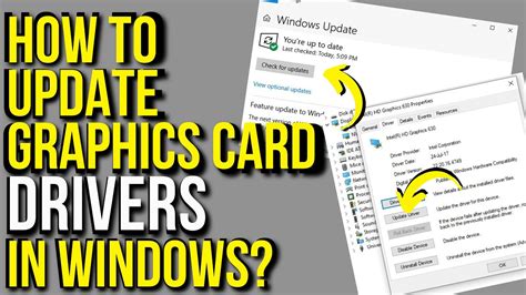 How To Update Graphics Card Drivers In Windows Guide Tutorial Youtube