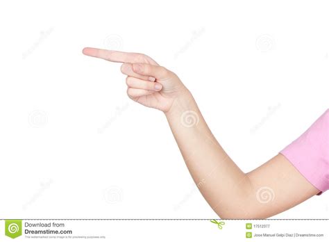 Finger pointing something stock image. Image of present - 17512377