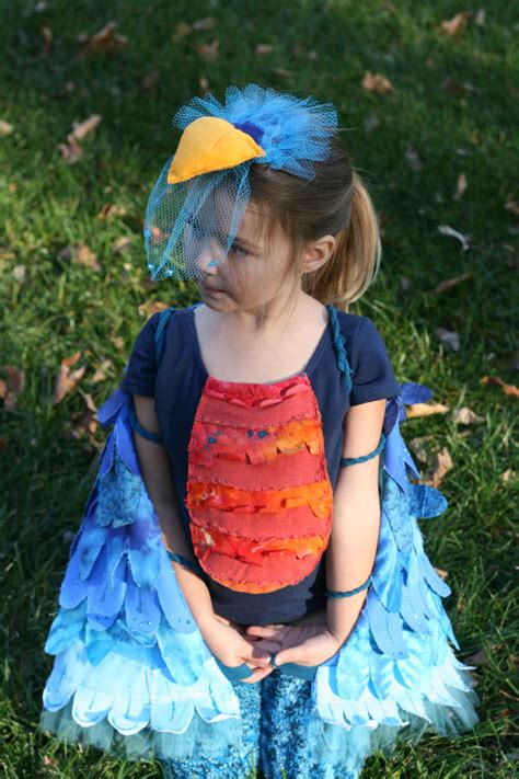 Blue Bird Costume Mostly Fabric Scraps And Repurposed Clothes Blue