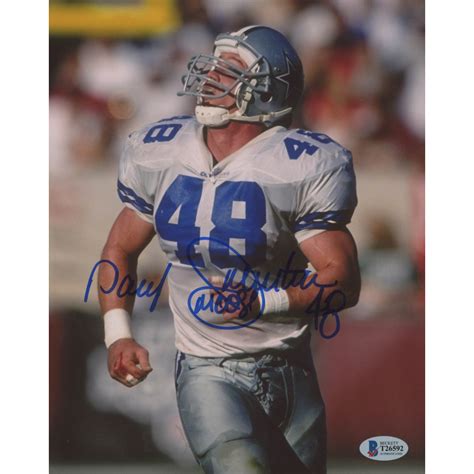 Daryl Johnston Signed Cowboys 8x10 Photo Inscribed Moose Beckett Coa