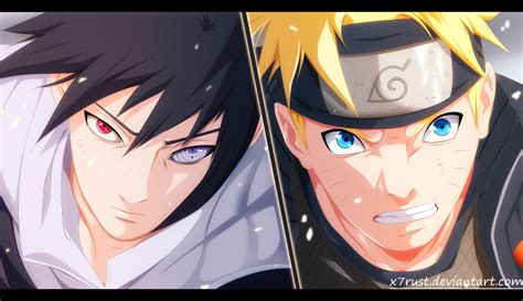 Naruto 694 Naruto Vs Sasuke By X7rust Daily Anime Art
