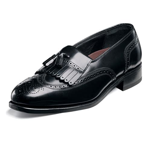 Mens Florsheim Kiltie Tasseled Wing Tip Lexington Shoes Black