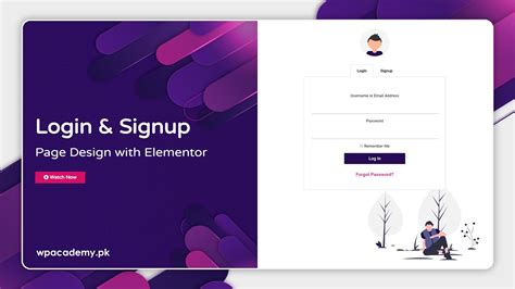 Design Beautiful Wordpress Login And Signup Page With Elementor Youtube