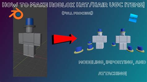How To Make Roblox Ugc Hathair Full Process Roblox Ugc Youtube
