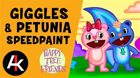 Giggles And Petunia Happy Tree Friends Speedpaint Youtube