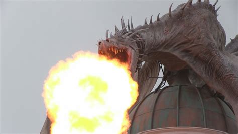 Fire Breathing Dragon Atop Gringotts Stuns Crowd Inside Diagon Alley At