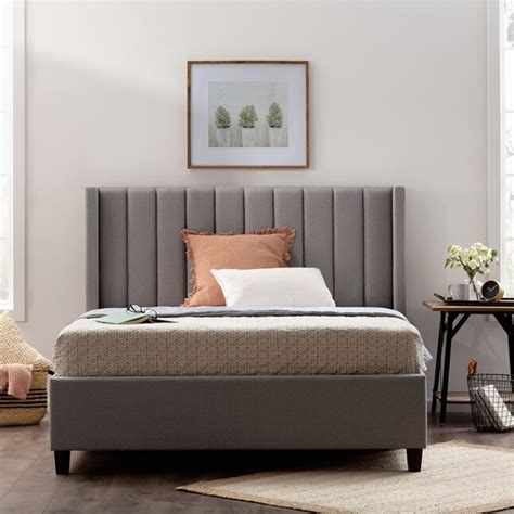 Brookside Adele Stone King Upholstered Bed In The Beds Department At