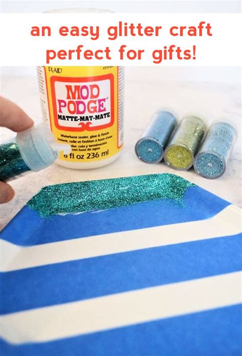 Easy Craft Mod Podge Crafts Beginner Crafts Glitter Easy Craft