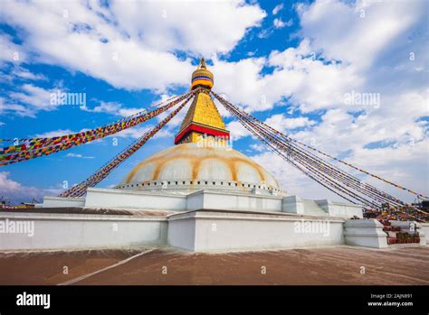 Boudha Stupa Boudhanath At Kathmandu Nepal Stock Photo Alamy