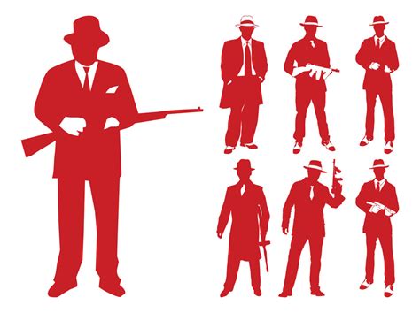 Gangsters Silhouettes Vector Art And Graphics