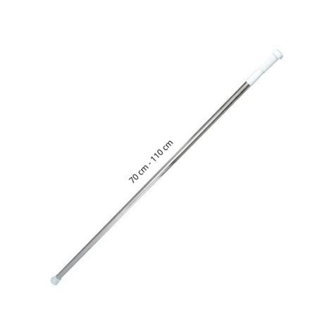 Tubo Cortinero Ajustable Cromado Para Baño 70-110cm | Giza Products