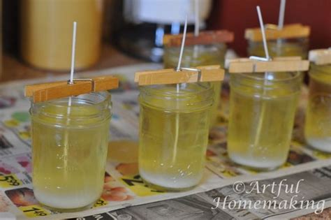 Artful Homemaking Make Your Own Mason Jar Soy Candles Tutorial Also