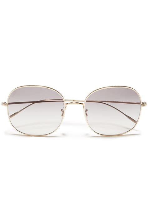 Buy Oliver Peoples Oliver Peoples Woman Mehrie Square Frame Gold Tone