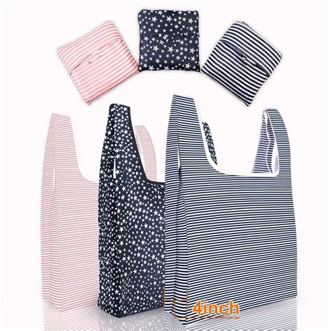 Reusable Grocery Bags 6 Pack Heavy Duty Folding Shopping Tote Bag
