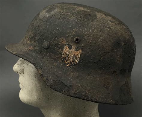 Original Wwii German Army Heer M35 Single Decal Relic Helmet