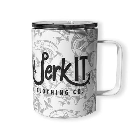 10 Oz Insulated Coffee Mug With Lid Jerk It Fishing Company