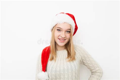 Teenage Girl With Christmas Presents Stock Photo Image Of Person