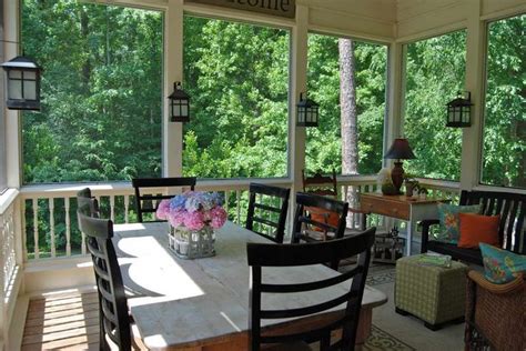 Our screened porch really is another room of our home and we love that it is inviting and welcomes company in. Screened Porch Ideas With Dining Table | Home ideas ...