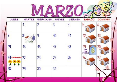 Juani Maestra Infantil Calendario Marzo