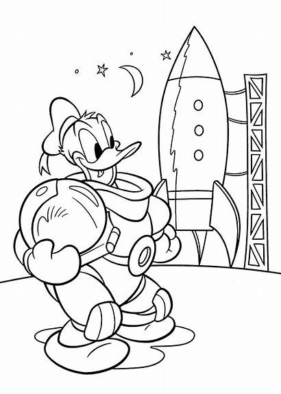 Duck Donald Kleurplaten Kleurplaat Mouse Mickey Milito