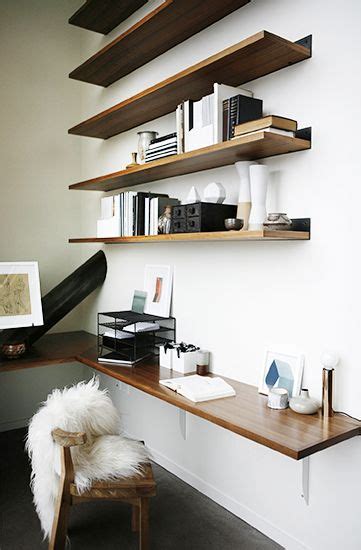 Floating shelves are such a practical and stylish way to add personality to your walls. Home Tour: Moody Warmth in a Small Seattle Space | Desk ...