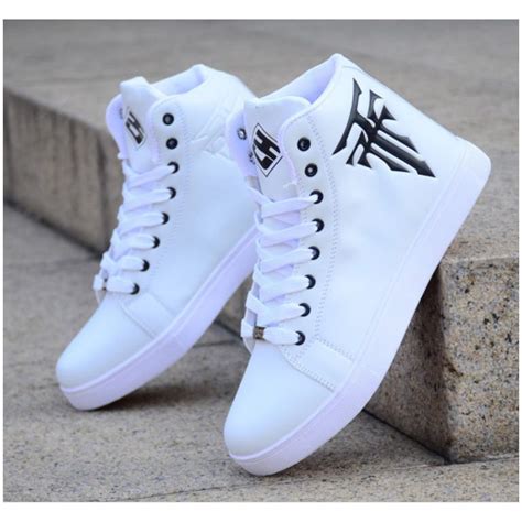 Shop Men High Top Casual Sports Sneakers Shoes White Jumia Uganda