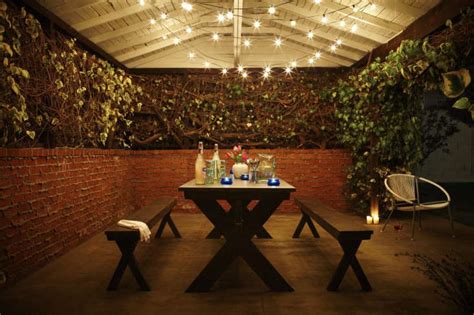 They can even work for bars that have outdoor patio spaces. Steal This Look: Starry Night Outdoor Dining - Gardenista