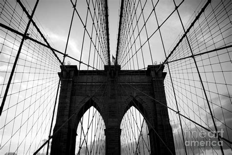 Brooklyn Bridge Black And White Photograph By Cassandra Lemon