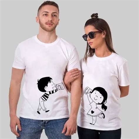 couple t shirt printed t shirt customised t shirt printed t shirt at rs 299 pair couple t