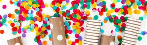 Peachy Party Poppers Confetti Cannons 12 Inch 6 Pack
