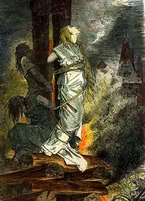 Franz Gottfried B1846 Woman Witch Being Burned At Stake In The Witchs Kiss Hags