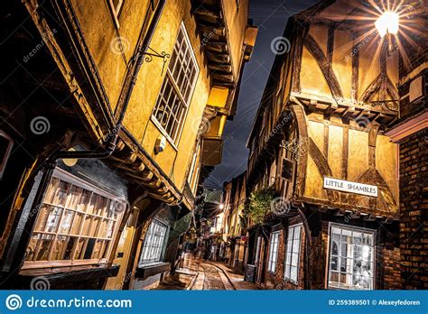 A Chirstmas Night View Of Shambles A Historic Street In York Featuring